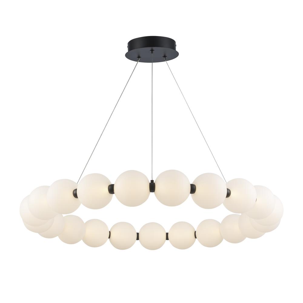 33" LED PENDANT-PEARL RING-MED